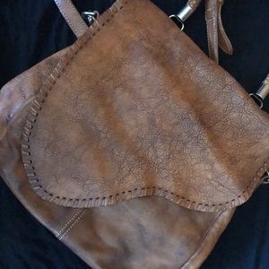 Cross body leather bag
